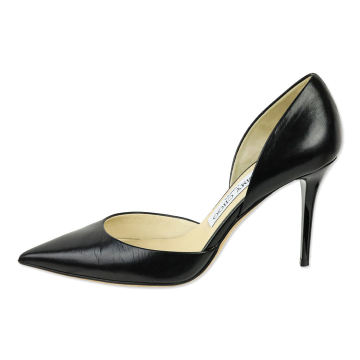 Jimmy Choo Black Leather D'Orsay Pumps