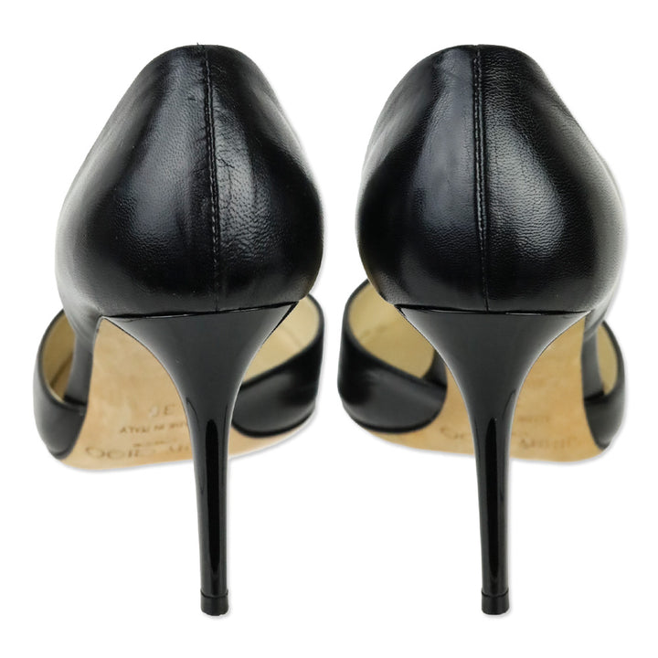 Jimmy Choo Black Leather D'Orsay Pumps