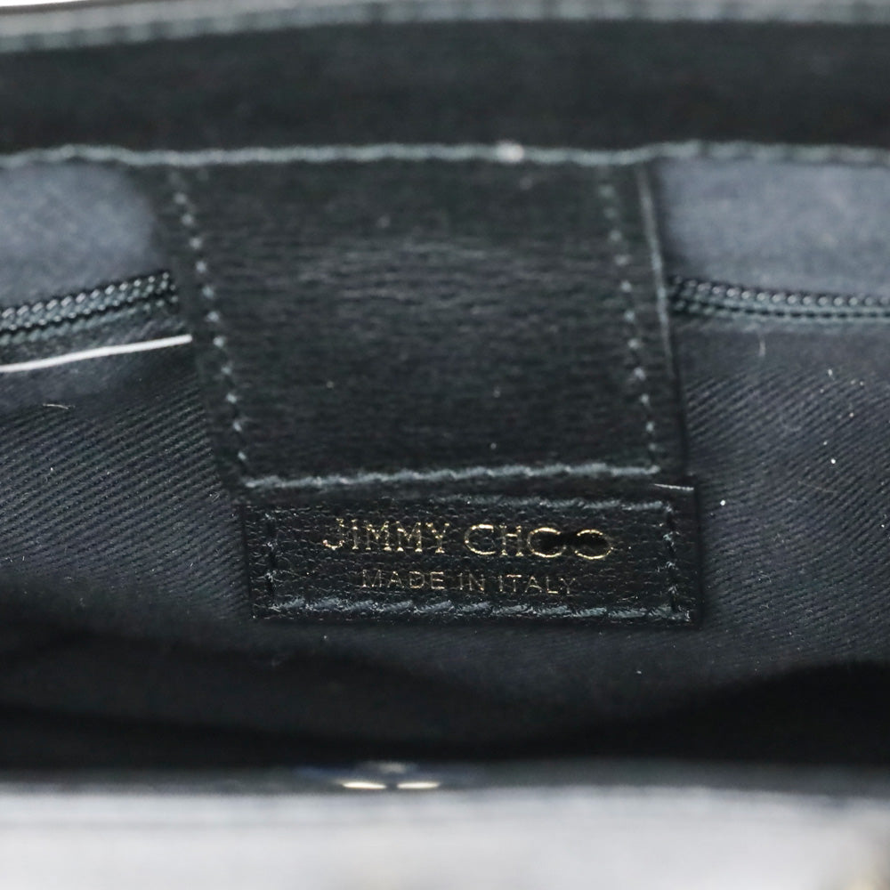 Jimmy Choo Black Leather JC Mini Tote Bag