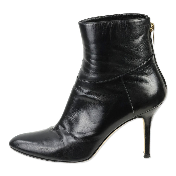 Jimmy Choo Black Leather Keagan Ankle Boot