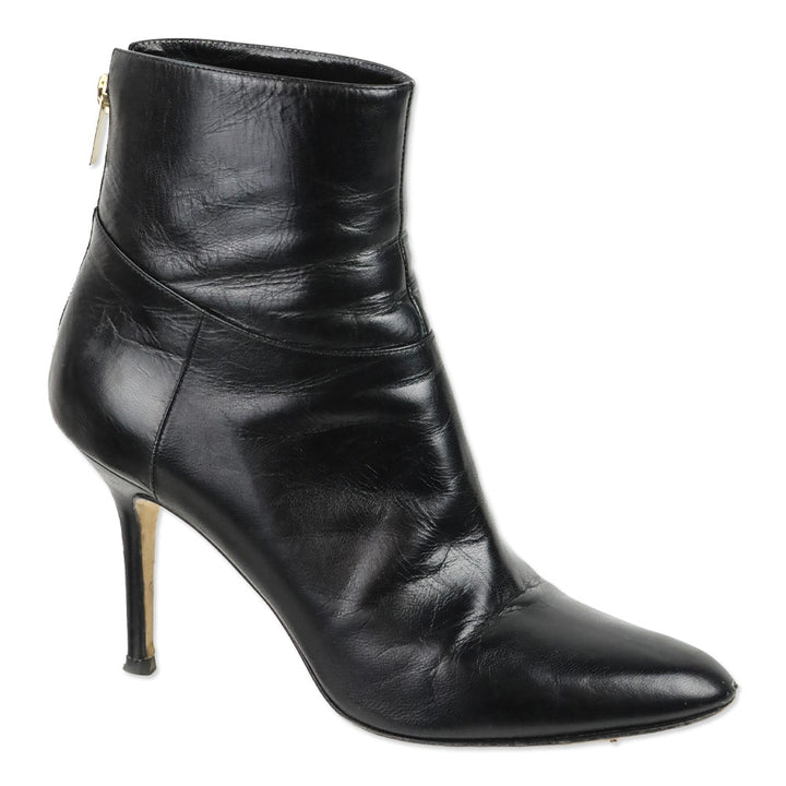 Jimmy Choo Black Leather Keagan Ankle Boot