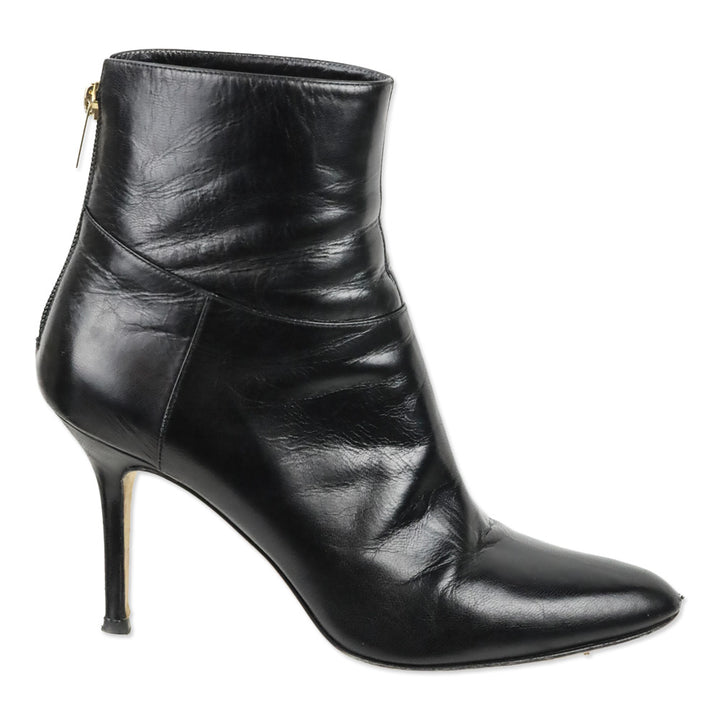 Jimmy Choo Black Leather Keagan Ankle Boot