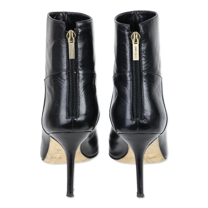 Jimmy Choo Black Leather Keagan Ankle Boot