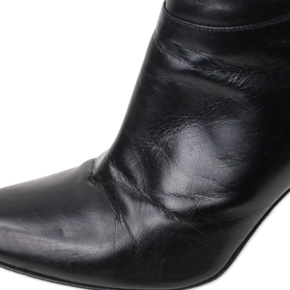 Jimmy Choo Black Leather Keagan Ankle Boot