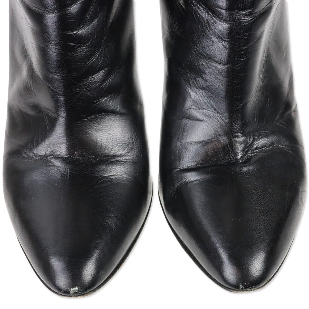 Jimmy Choo Black Leather Keagan Ankle Boot