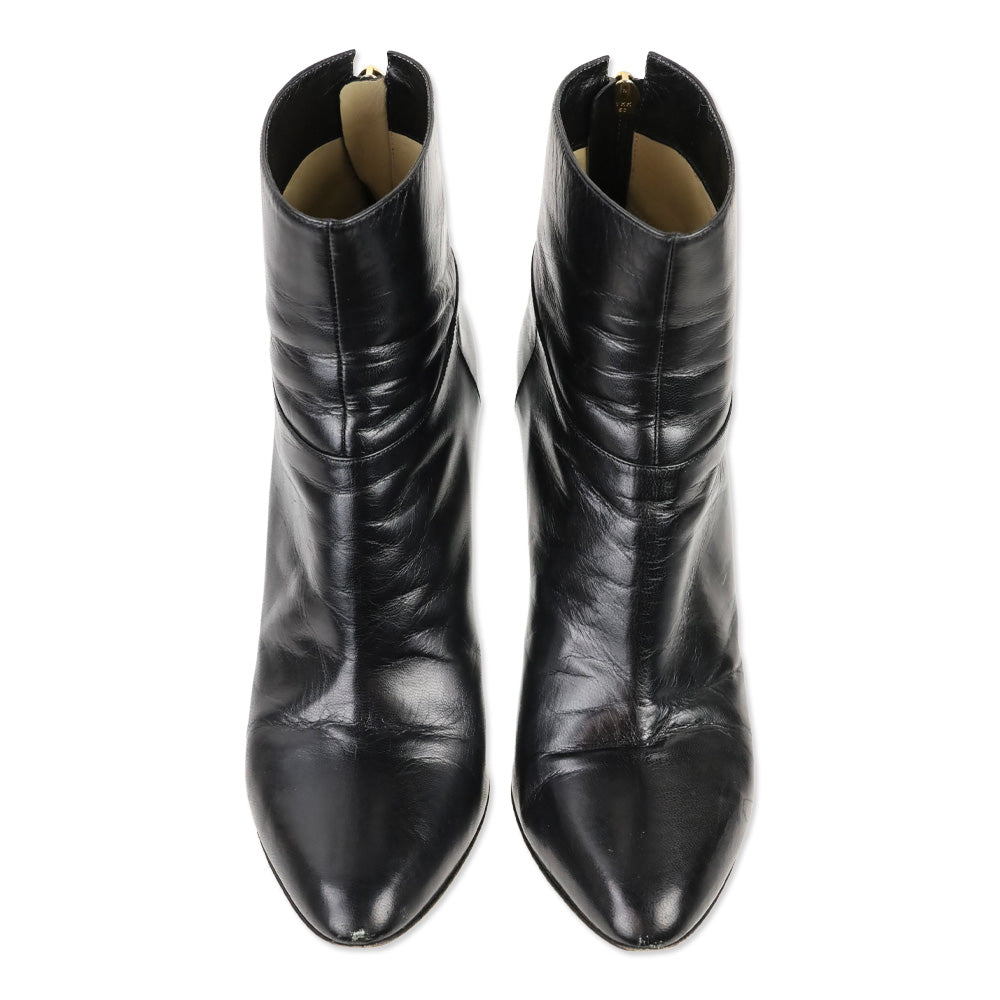 Jimmy Choo Black Leather Keagan Ankle Boot