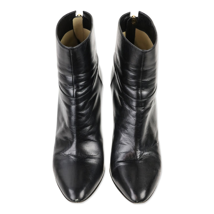 Jimmy Choo Black Leather Keagan Ankle Boot