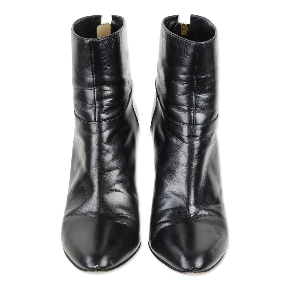Jimmy Choo Black Leather Keagan Ankle Boot