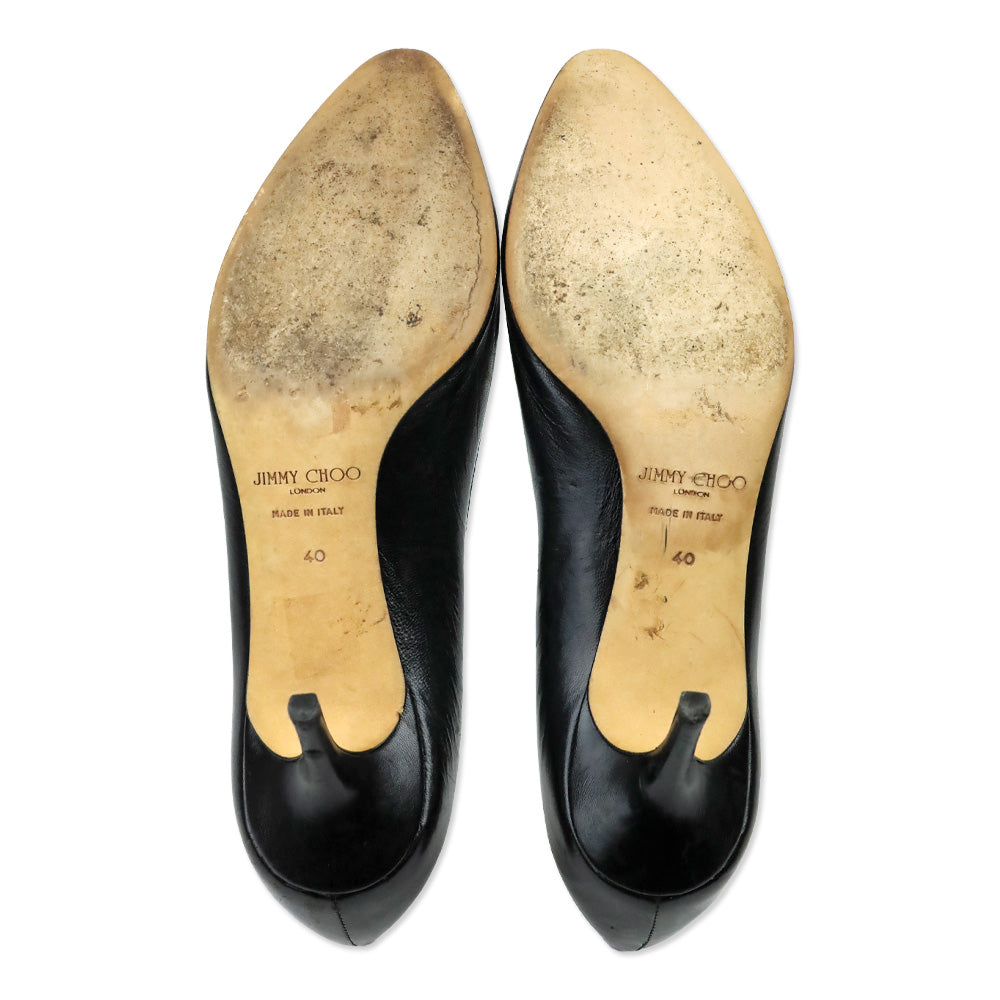 Jimmy Choo Black Leather Pumps