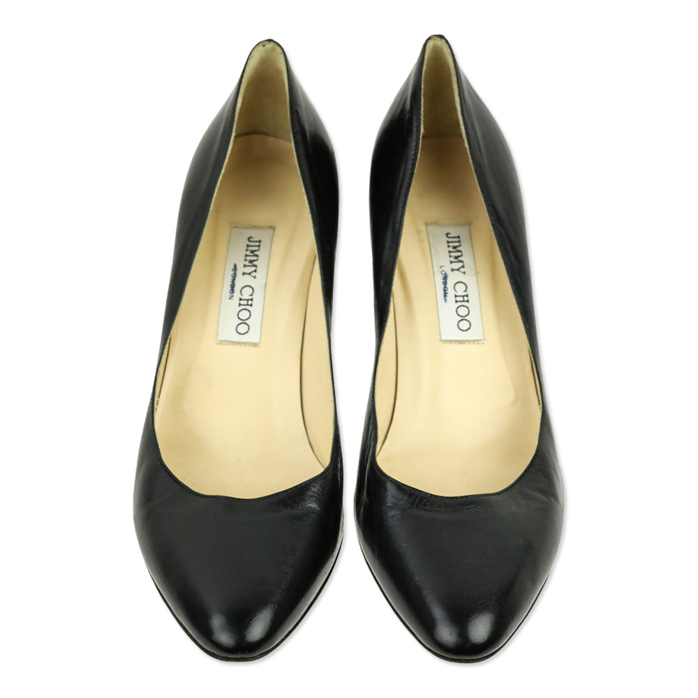 Jimmy Choo Black Leather Pumps
