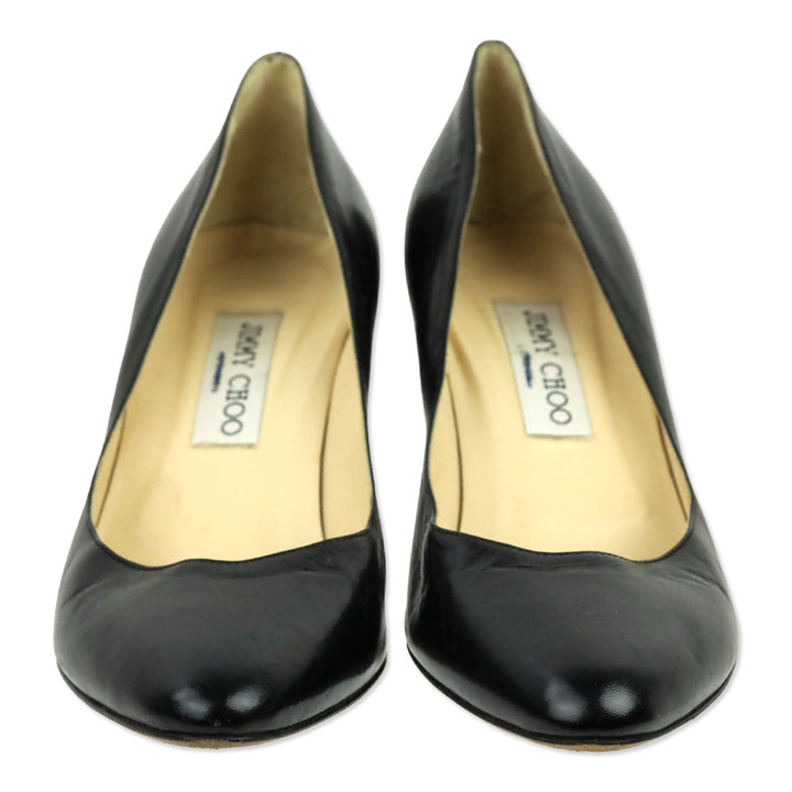 Jimmy Choo Black Leather Pumps