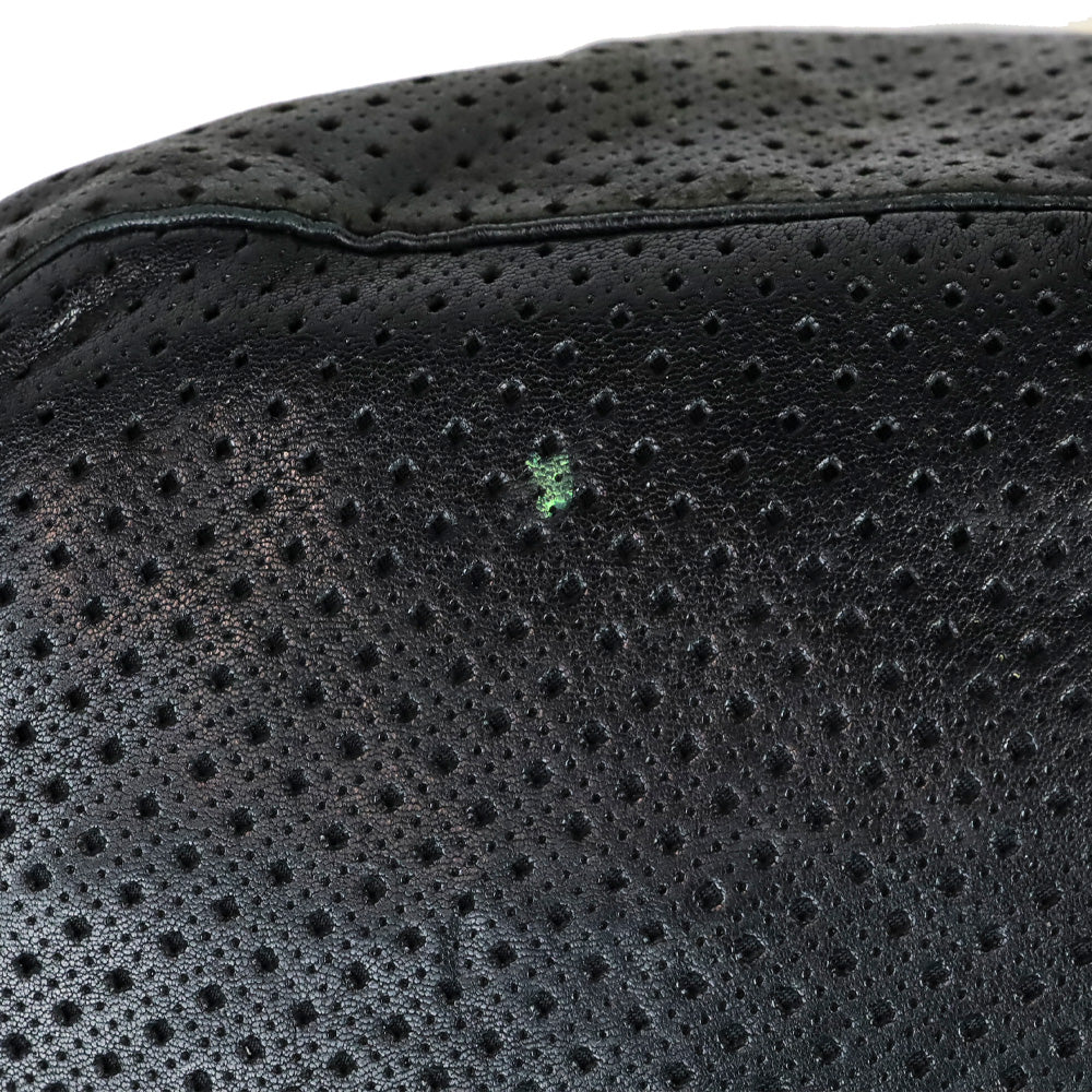 Jimmy Choo Black Perforated Leather Gold Hardware Bree Bag