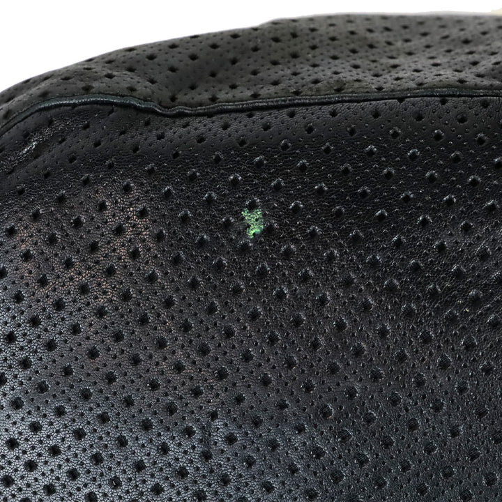 Jimmy Choo Black Perforated Leather Gold Hardware Bree Bag