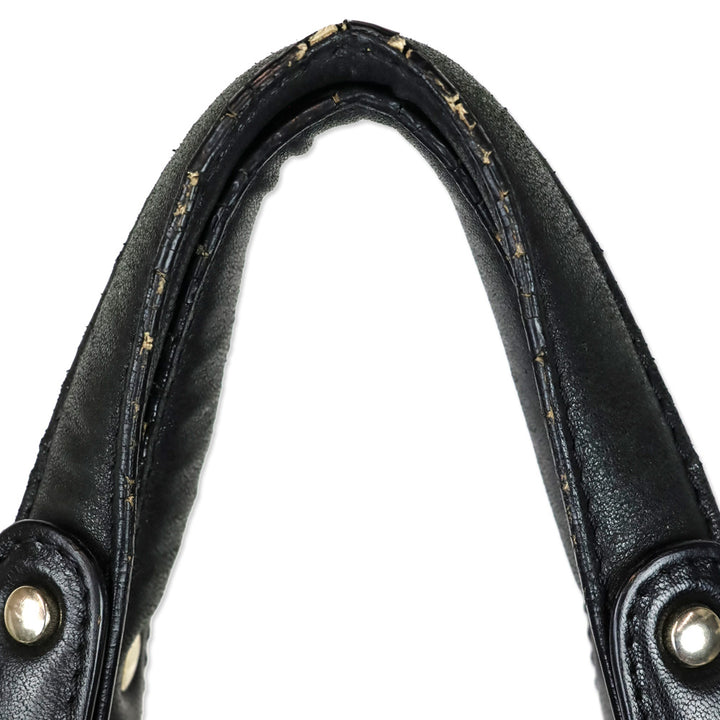 Jimmy Choo Black Perforated Leather Gold Hardware Bree Bag