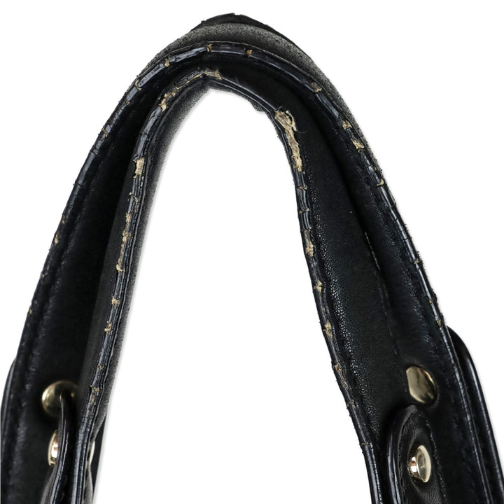 Jimmy Choo Black Perforated Leather Gold Hardware Bree Bag