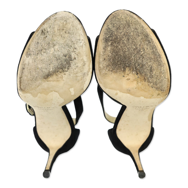 Jimmy Choo Black Suede Emily 100 Sandal