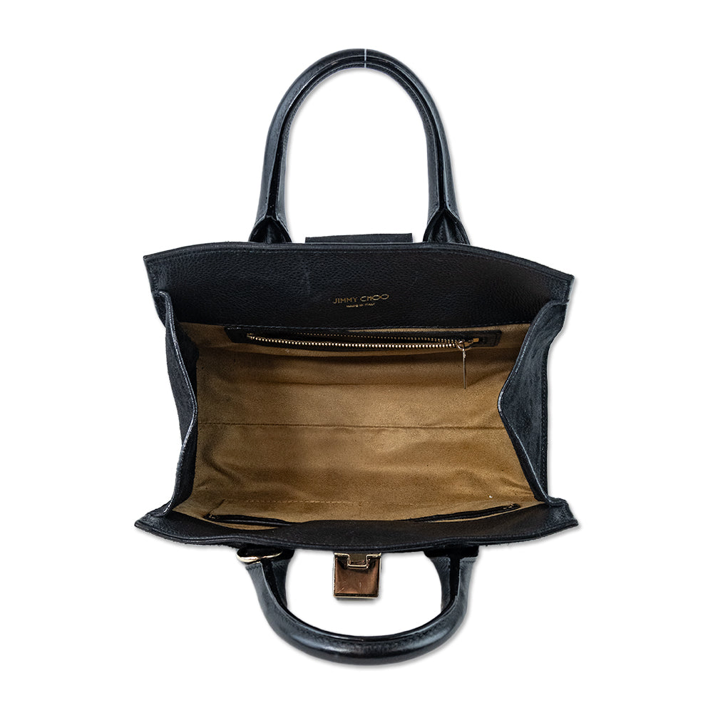 Jimmy Choo Black Suede Riley Tote