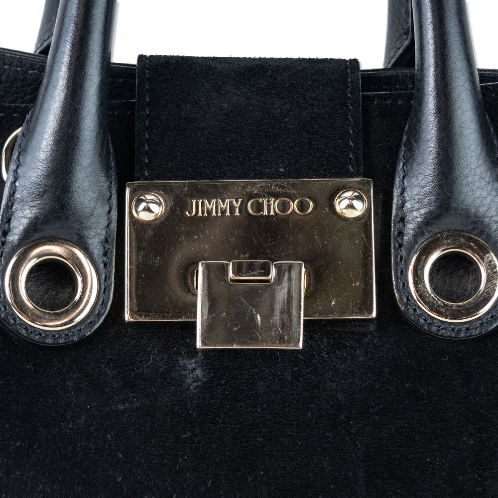 Jimmy Choo Black Suede Riley Tote