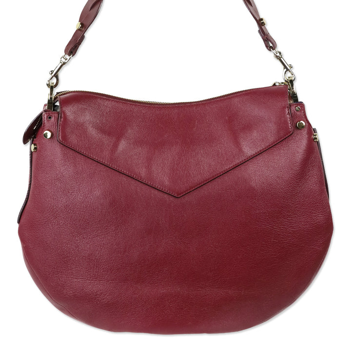 Jimmy Choo Burgundy Leather Large Artie Crossbody Bag