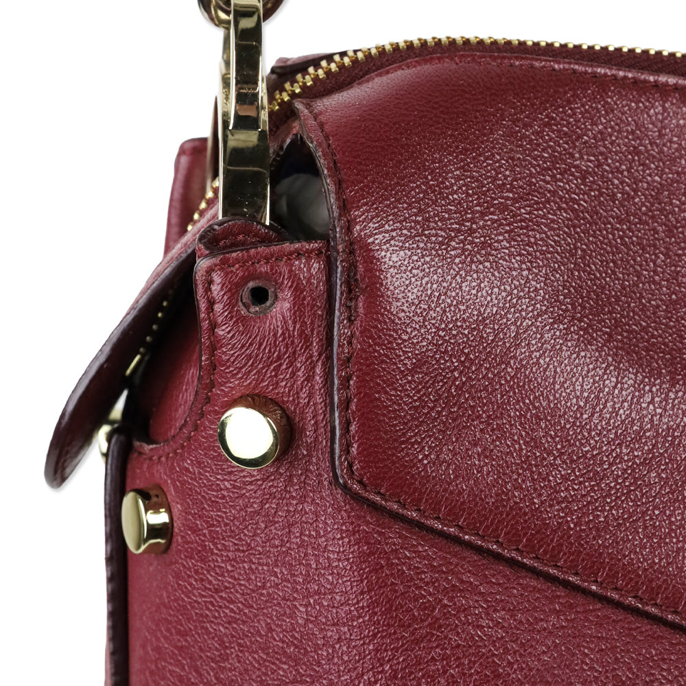 Jimmy Choo Burgundy Leather Large Artie Crossbody Bag