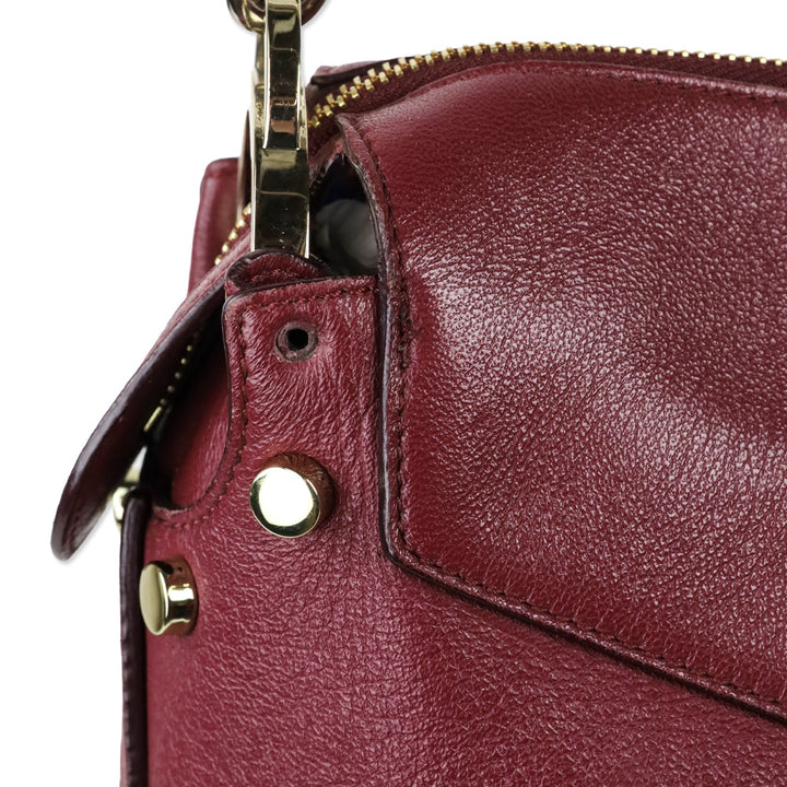Jimmy Choo Burgundy Leather Large Artie Crossbody Bag