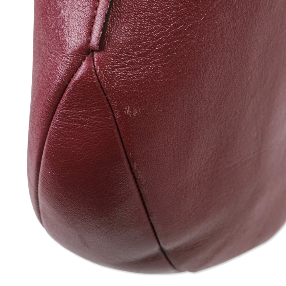 Jimmy Choo Burgundy Leather Large Artie Crossbody Bag