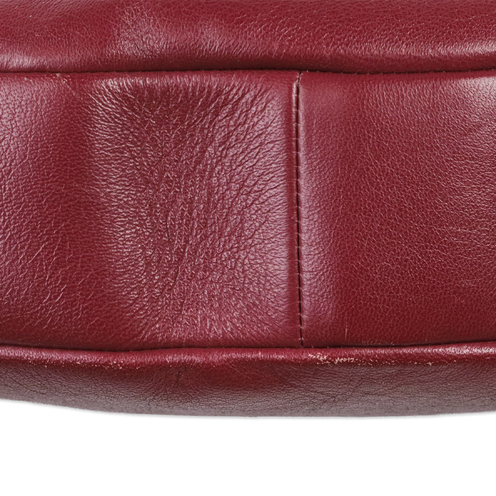 Jimmy Choo Burgundy Leather Large Artie Crossbody Bag