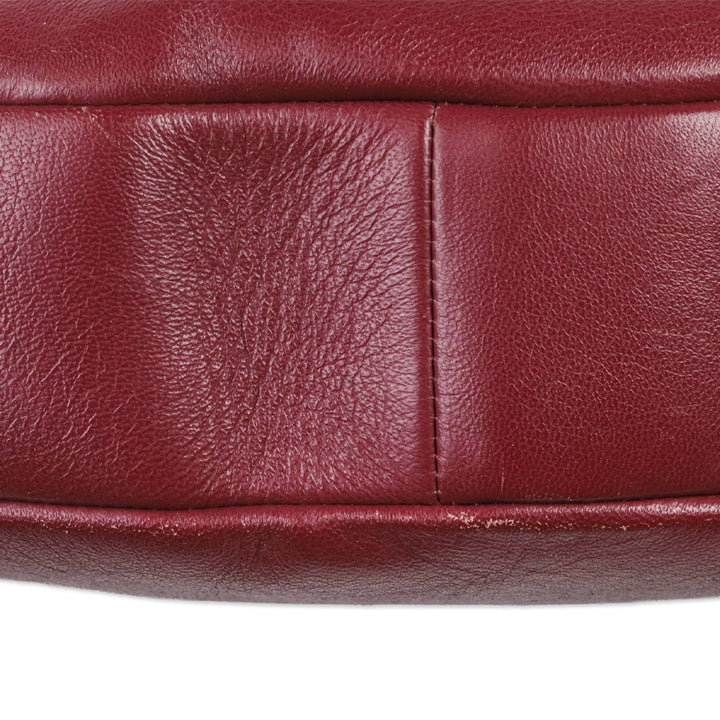 Jimmy Choo Burgundy Leather Large Artie Crossbody Bag