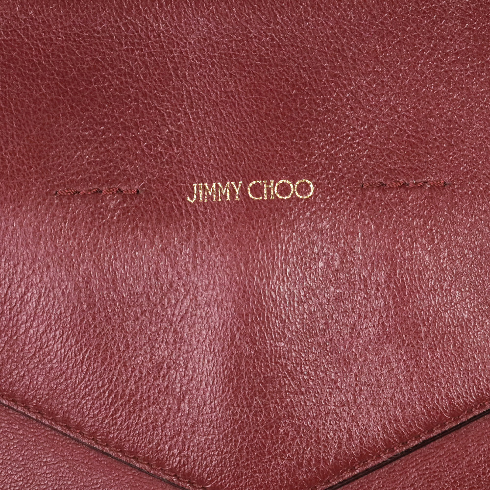 Jimmy Choo Burgundy Leather Large Artie Crossbody Bag