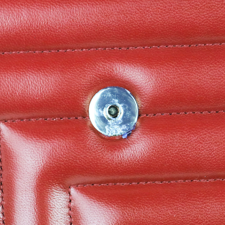 Jimmy Choo Cranberry Quilted Nappa Leather Light Gold Varenne Avenue Quad Shoulder Bag