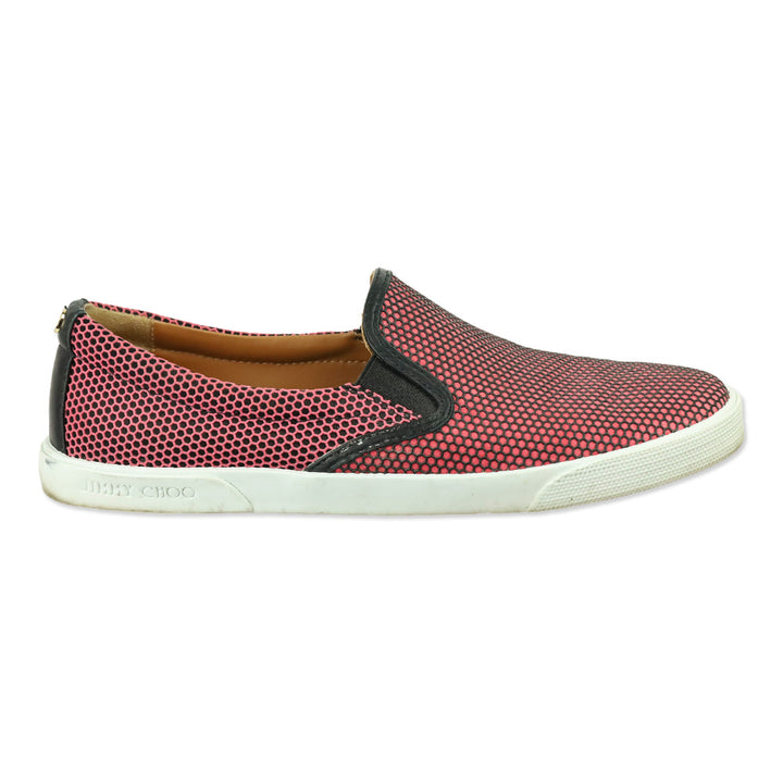 Jimmy Choo Geranium Black Demi Honeycomb Slip-On Sneakers