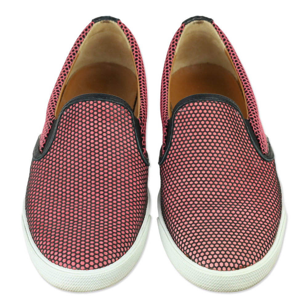 Jimmy Choo Geranium Black Demi Honeycomb Slip-On Sneakers