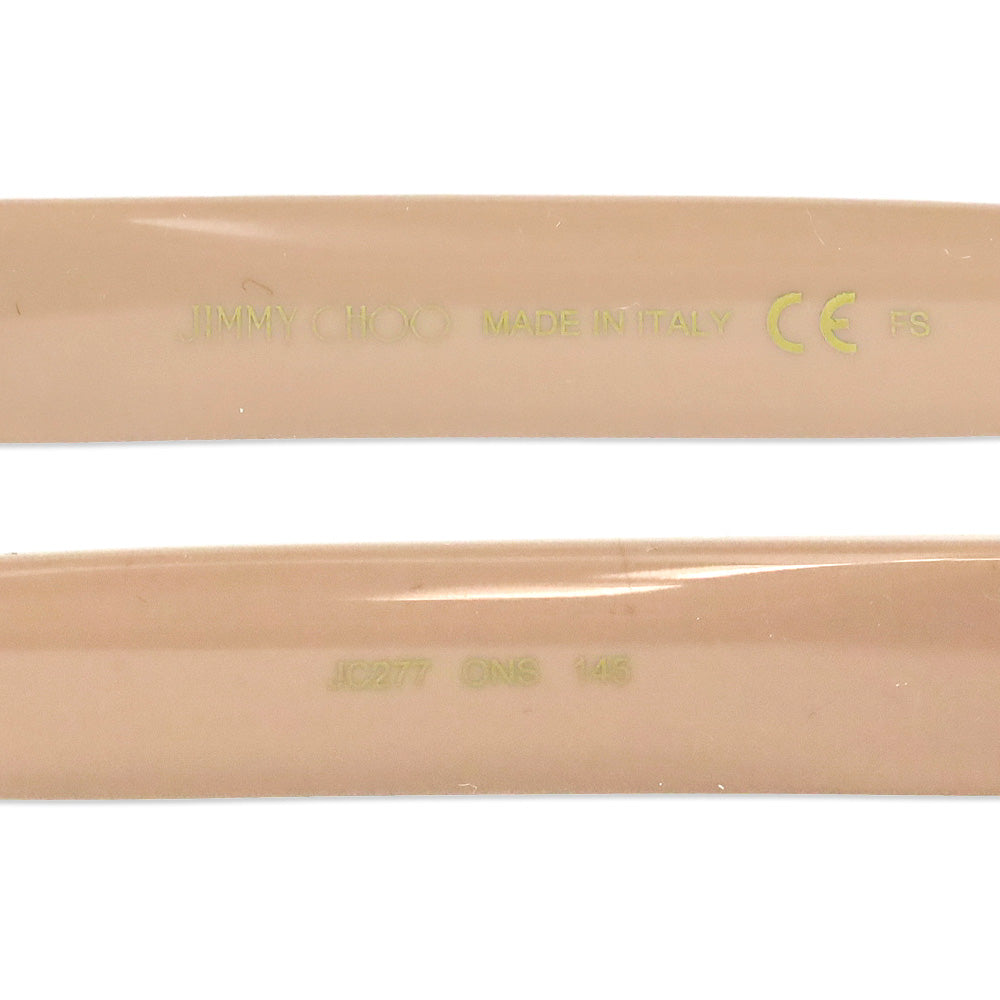 Jimmy Choo Havana Nude Glitter Acetate Square Eyeglasses