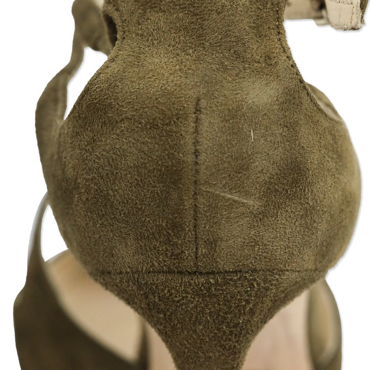Jimmy Choo Lancer 85 Olive Suede Pump