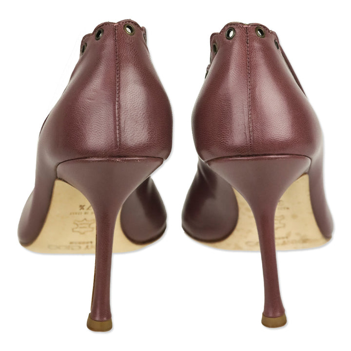 Jimmy Choo Mauve Leather Victorian Lace-Up Pump