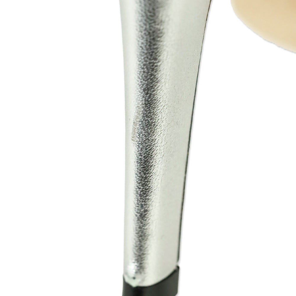 Jimmy Choo Metallic Silver Leather with Crystal Chandelier Viola 100 Pump