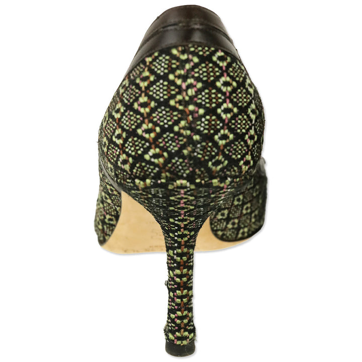 Jimmy Choo Multicolor Diamond Embroidered Bow Pump