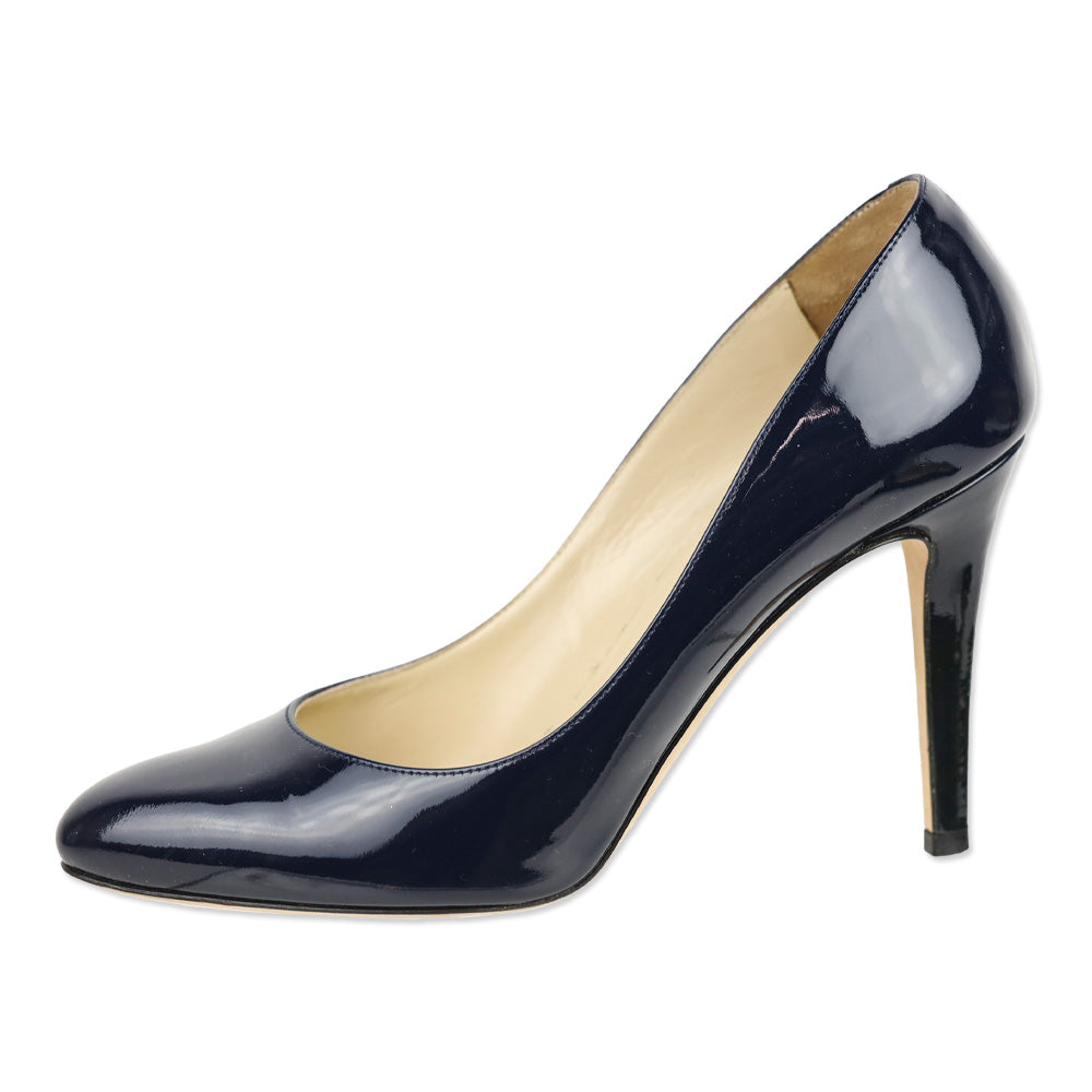 Jimmy Choo Navy Patent Leather Pump