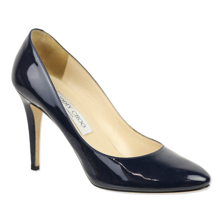 Jimmy Choo Navy Patent Leather Pump