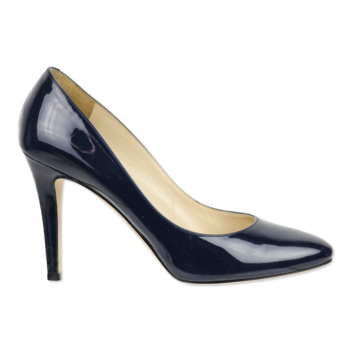 Jimmy Choo Navy Patent Leather Pump
