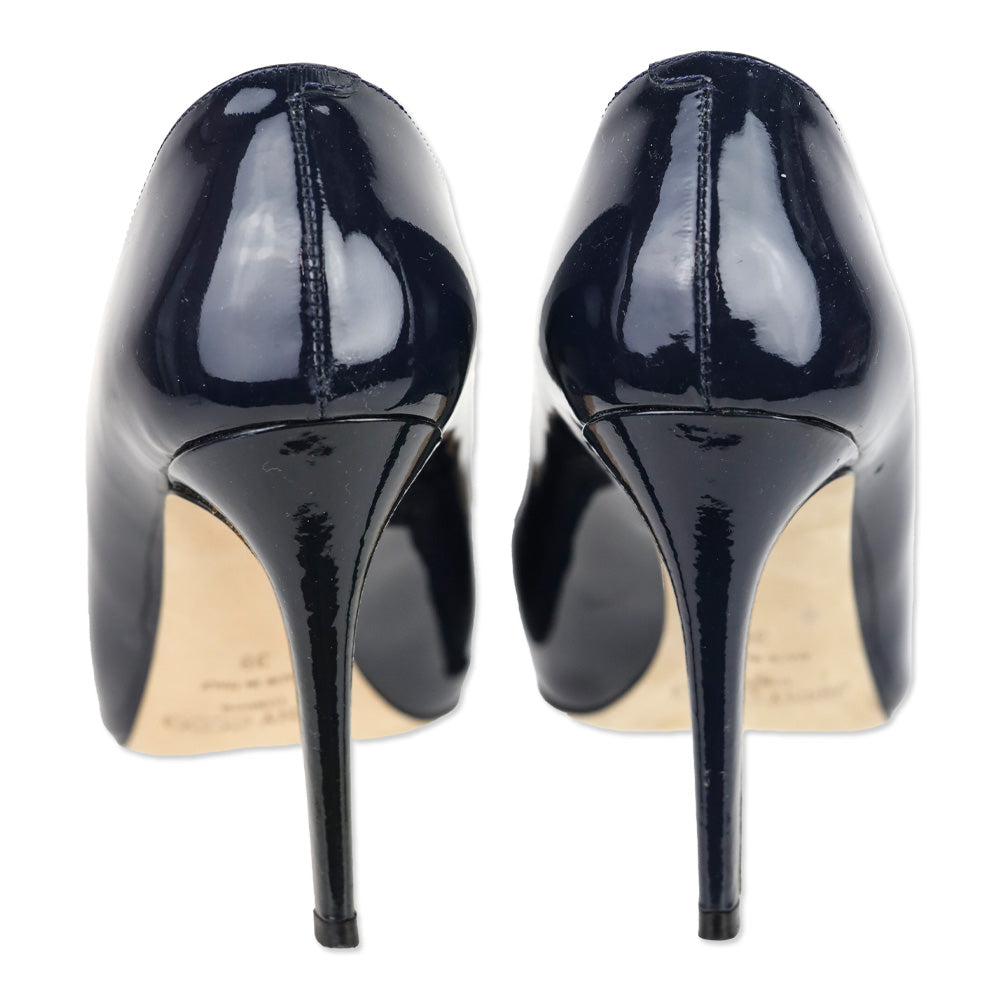 Jimmy Choo Navy Patent Leather Pump