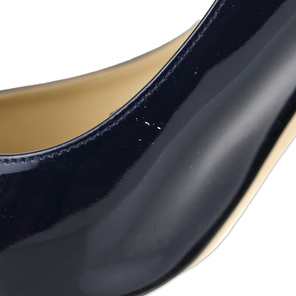 Jimmy Choo Navy Patent Leather Pump