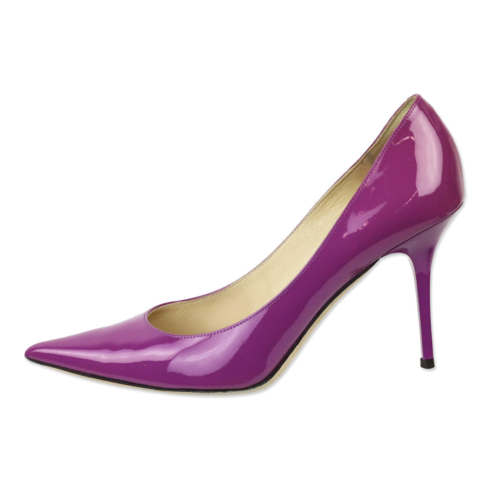 Jimmy Choo Orchid Patent Leather Agnes Pump 85MM