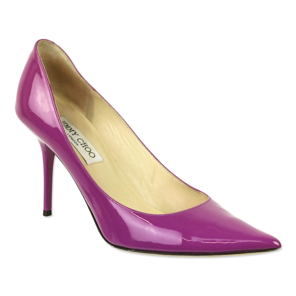 Jimmy Choo Orchid Patent Leather Agnes Pump 85MM