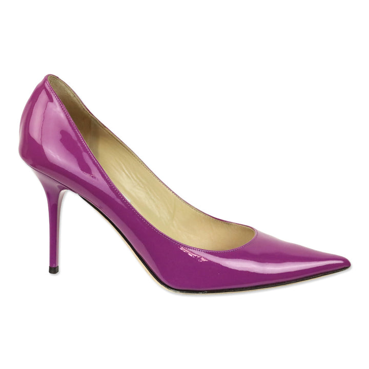 Jimmy Choo Orchid Patent Leather Agnes Pump 85MM