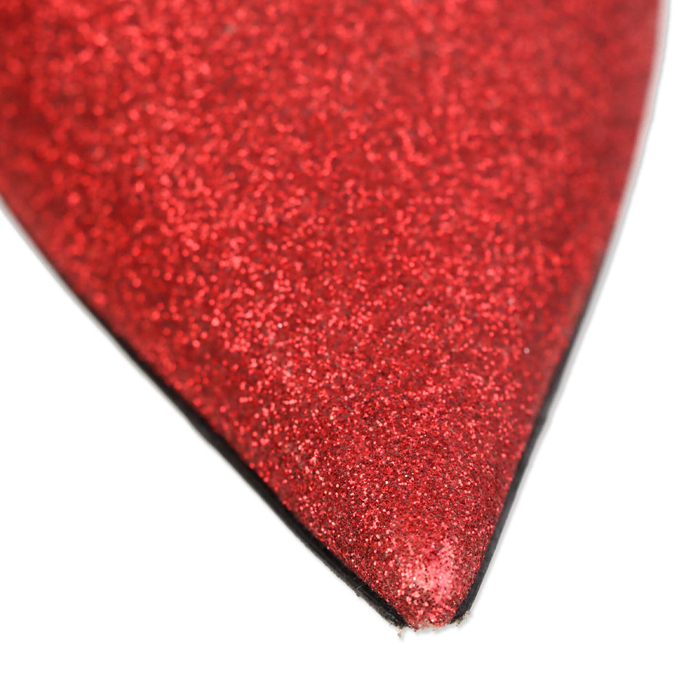 Jimmy Choo Red Glitter Pointed Toe Pump