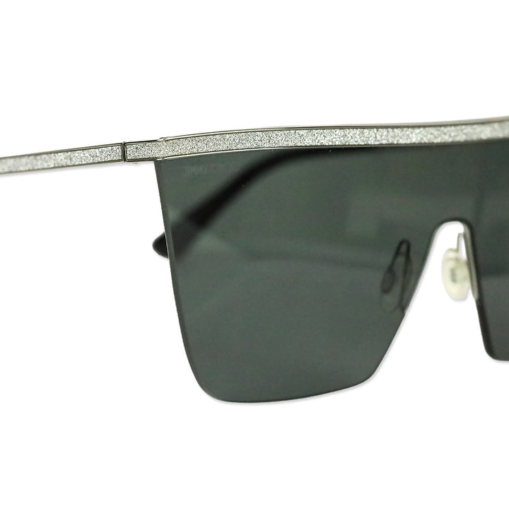 Jimmy Choo Silver/Black Leah Mask Sunglasses