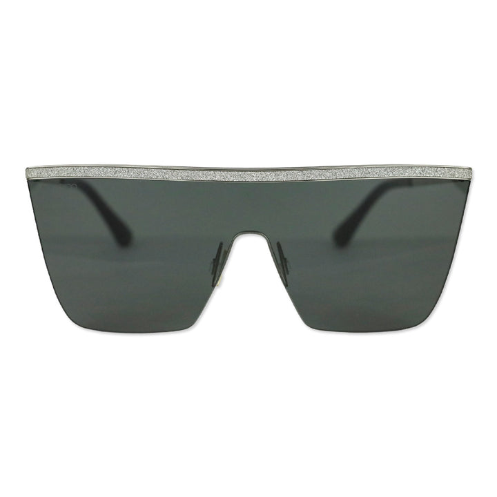 Jimmy Choo Silver/Black Leah Mask Sunglasses