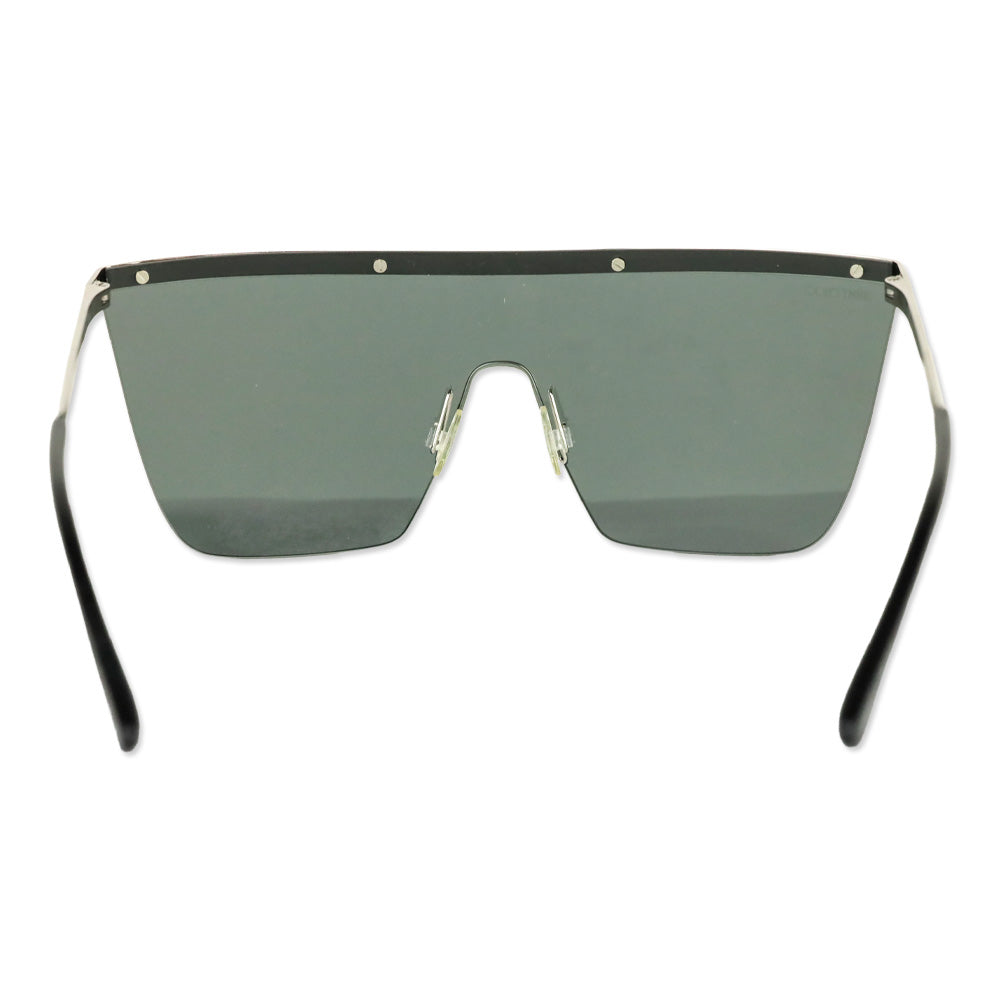 Jimmy Choo Silver/Black Leah Mask Sunglasses