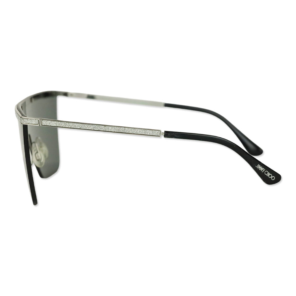 Jimmy Choo Silver/Black Leah Mask Sunglasses